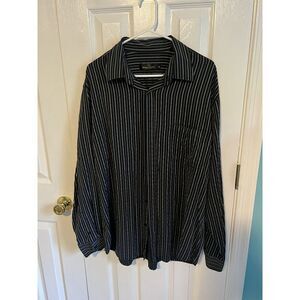 Bugatchi Uomo Mens Rayon‎ Blend Button Down Long Sleeve Shirt